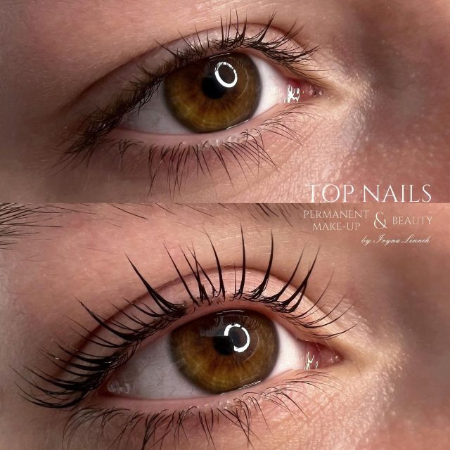 Wimpernlifting mit Färben