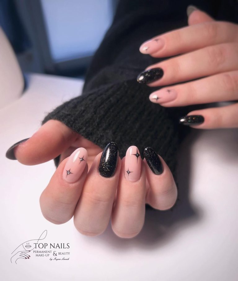 Schwarz und Nude – Top Nails Bautzen